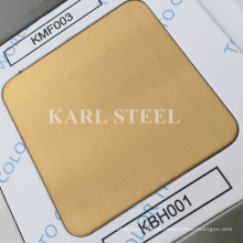 304 Stainless Steel Golden Color Hairline Kbh001 Sheet